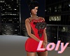 Red and black dress
