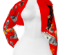 White Dress W/Red Jacket