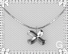 G l Silver X Necklace