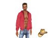 Red Open Hoodie