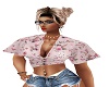 ASL Marlene Flower Top