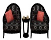 Black Floral Chair 15