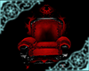 Black/red cuddle throne