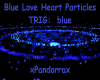 Blue Love Heart Particle