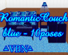 Romantic Couch blue 10 P