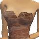 brown leather tube top