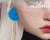[M]Fur pierced-turquoise