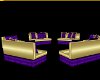Purp&Gld 6 Pc Couch Set