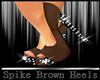 [Q!] Spike Brown Heels