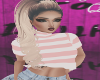 Pink white stripe shirt