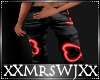 Red Heart Beat Pants M