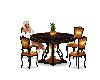 Gold brown chat table