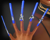 K- Blue Long Nails