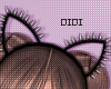 !D Spike Cat Ears Grey L