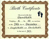 Dawns Birth Certificate