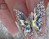 Butterfly Diamond Nails