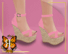 Fluffy pink high heels