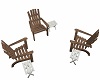 Wood Chat HangOut Chairs