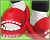 Shark Slippers - Red