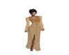 robe beige pailleté