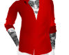 red shirt with tattoos
