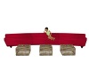 Red Worn Couch Set