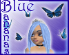 5 blue butterflies