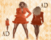 -AD- RUCHED Orange skirt