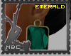 Emerald 3d Square Earrin