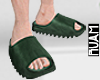 Green slide sandal