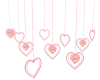 pink deco hanging hearts