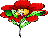 animated girl flower