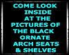 BLK ORNATE ARCH SEATS/SH