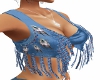 Denim Fringed Top Indian