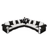 black & white 7P couch