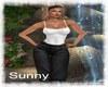 *SW*White Blk Sweat Fit