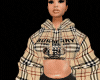 B Plaid Hoodie Female