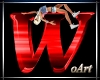 Letter W red With Pose