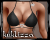 (KUK)black heart bikini