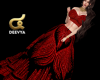 ๔ Red Flare Skirt