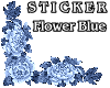 Sticker Flower Blue