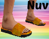 Orange Hawaii Flip Flops