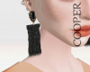 !A Long black earrings