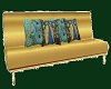 Peacock / Gold Couch