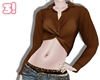 3! Brown Cropped Top
