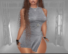 Grey split dress