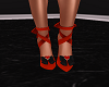 red shoes with blk bow