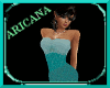 {AB} Teal Beaded Gown