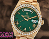 Green & Gold Dial Watch