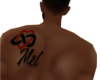 Mel Heart Back Tattoo